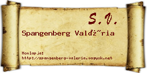 Spangenberg Valéria névjegykártya
